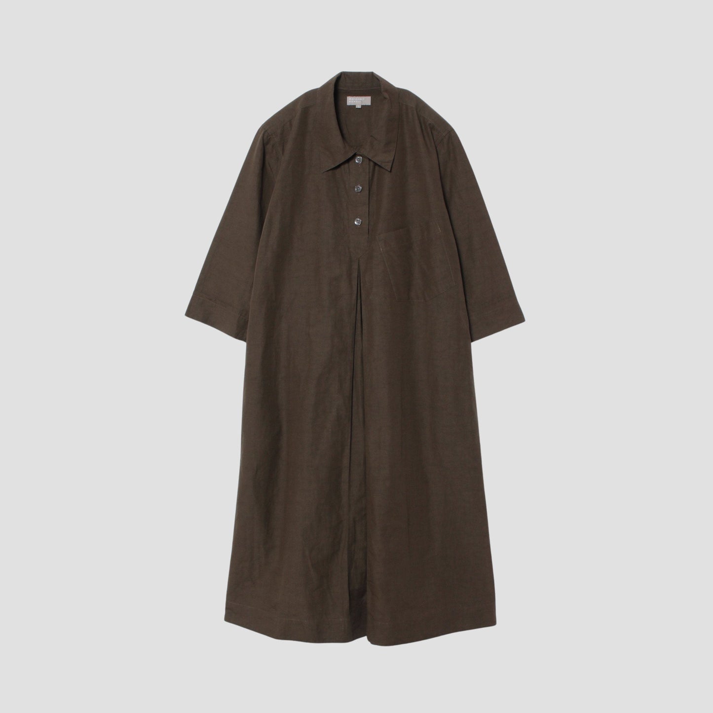 FINE PLAINWEAVE COTTON LINEN DRESS