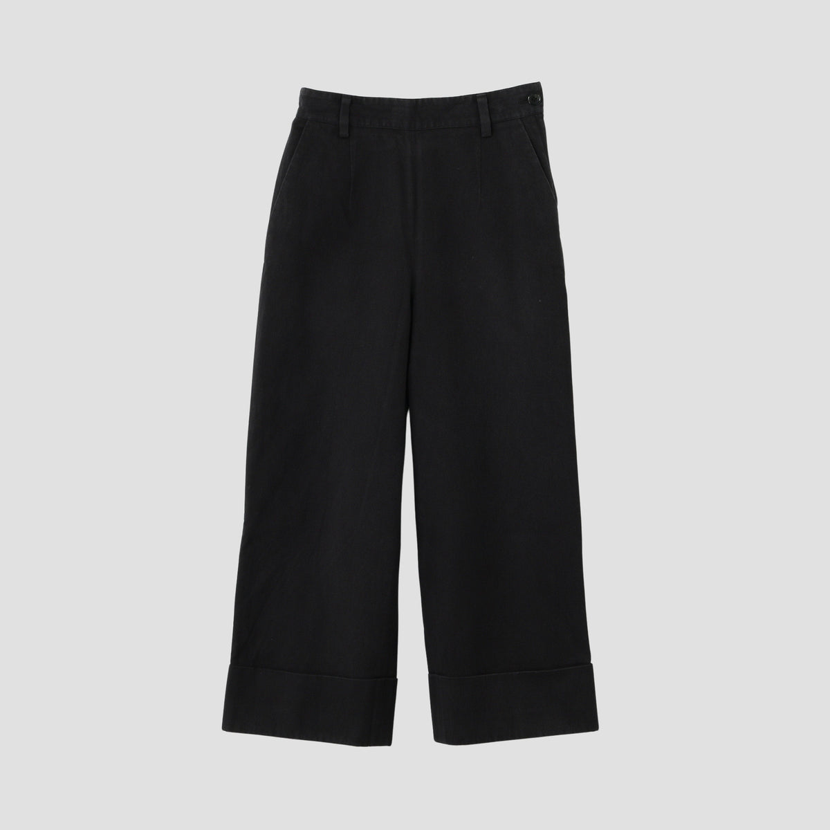 WASHED COTTON TWILL TROUSERS