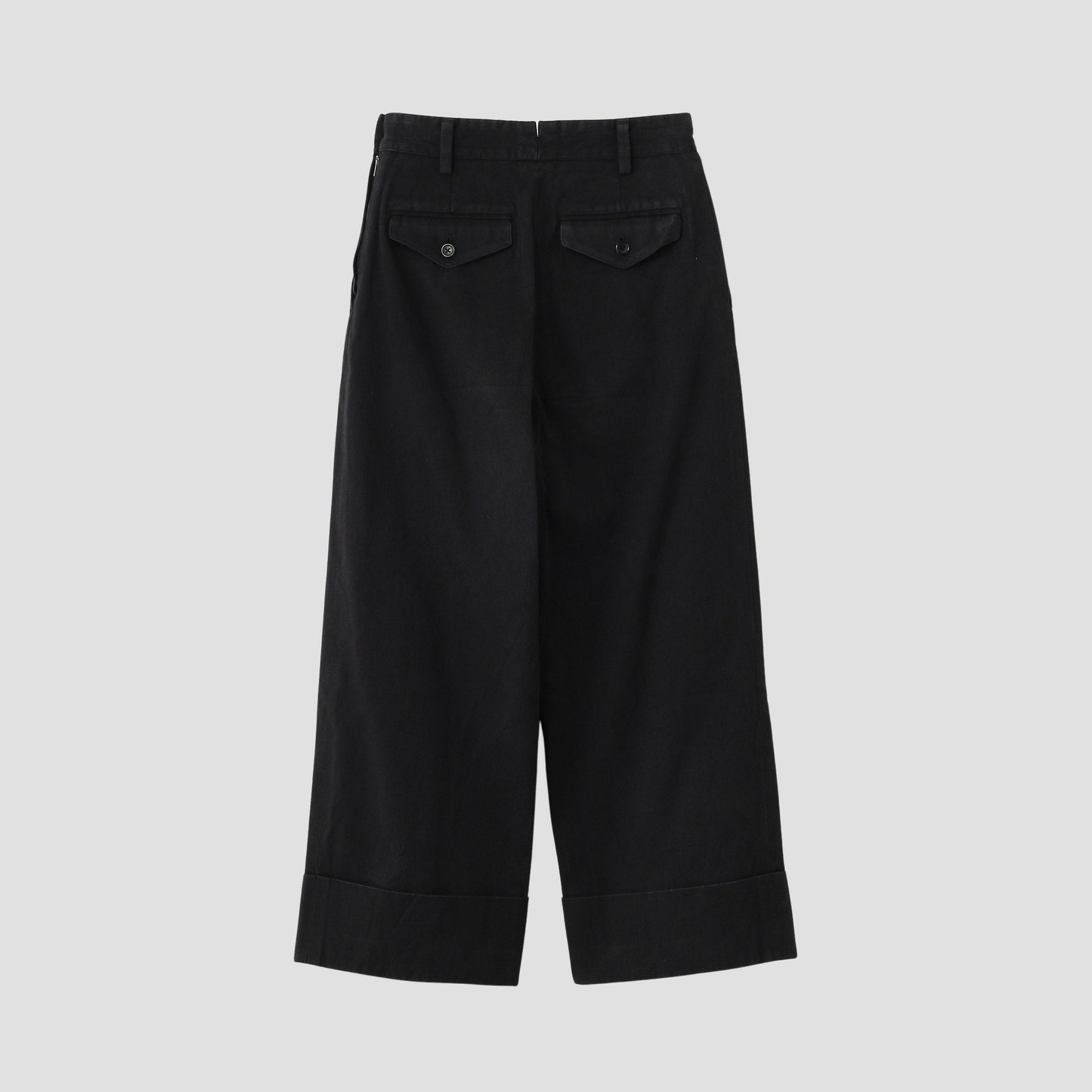 WASHED COTTON TWILL TROUSERS