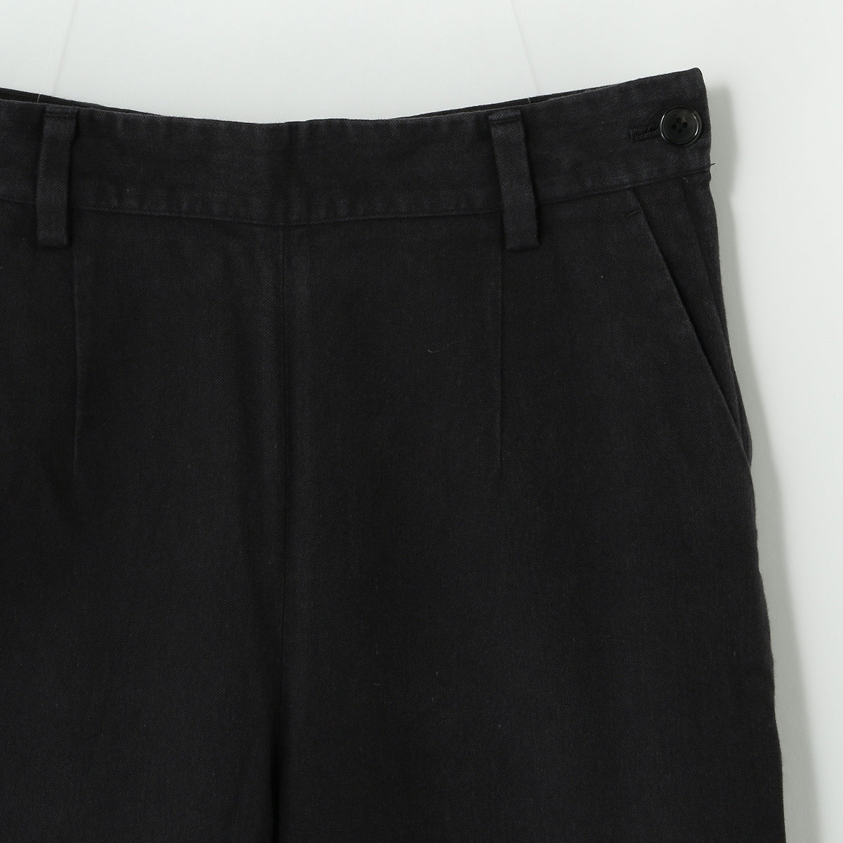 WASHED COTTON TWILL TROUSERS