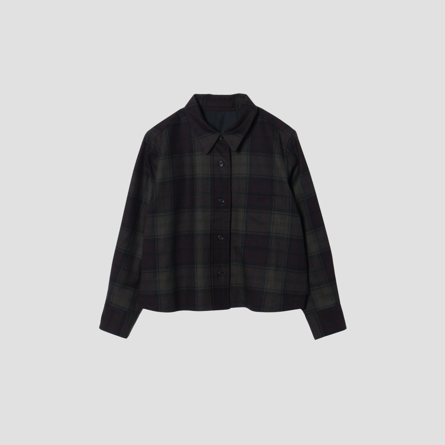 CHECK WOOL TWILL SHIRT