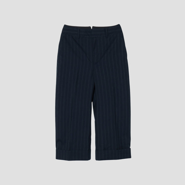 WIDE STRIPE WOOL TROUSERS