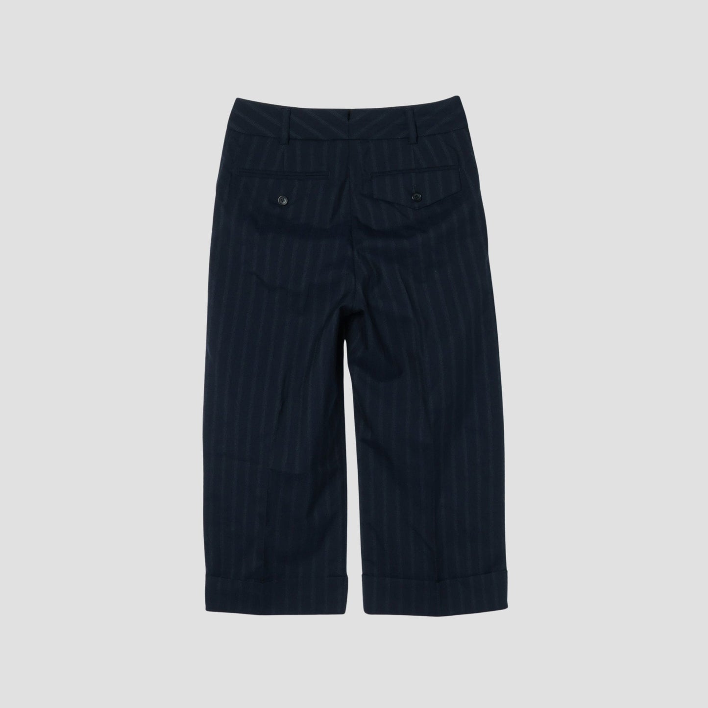 WIDE STRIPE WOOL TROUSERS