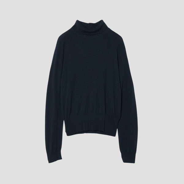 BUTTON ED ROLL NECK KNIT
