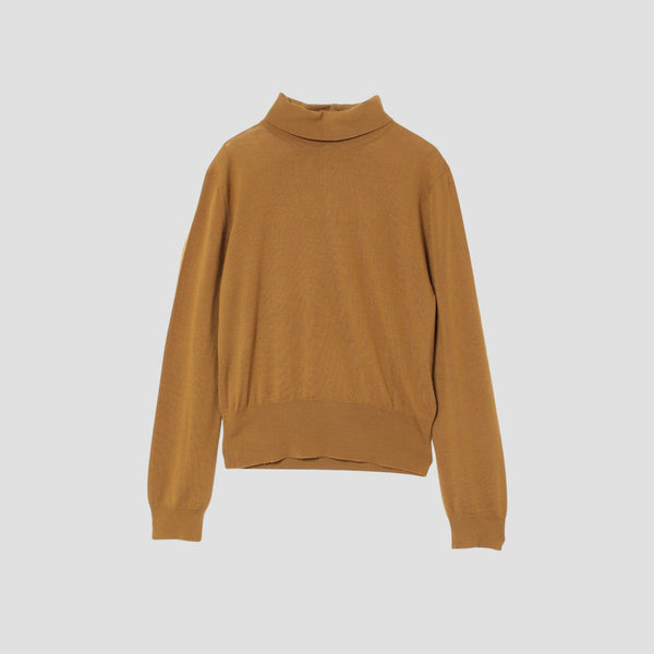 BUTTON ED ROLL NECK KNIT