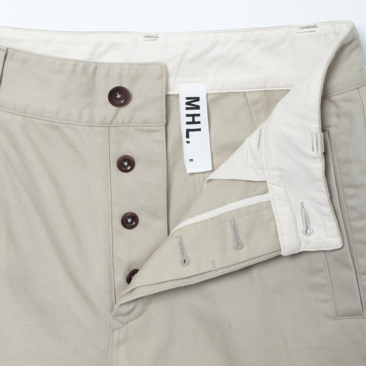 BRUSHED BACK COTTON TWILL TROUSERS