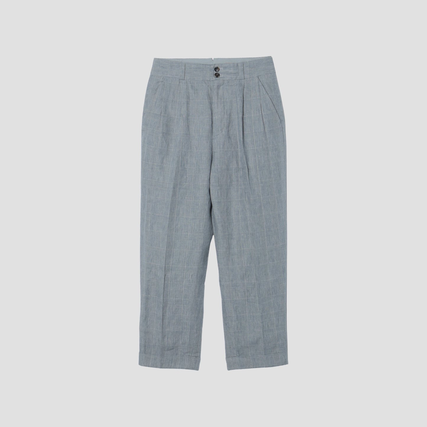 PRINCE OF WALES LINEN TROUSERS
