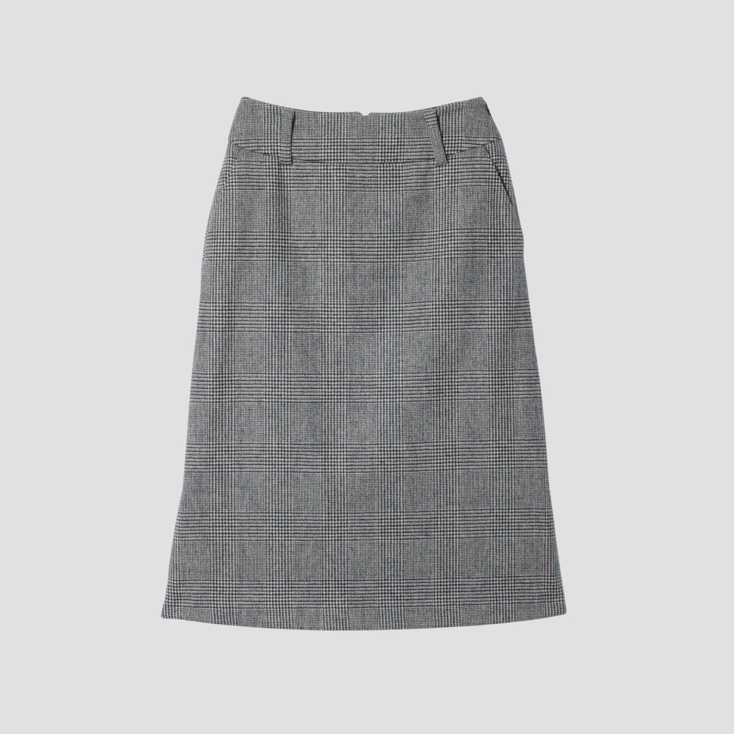 MULTI CHECK WOOL SKIRT