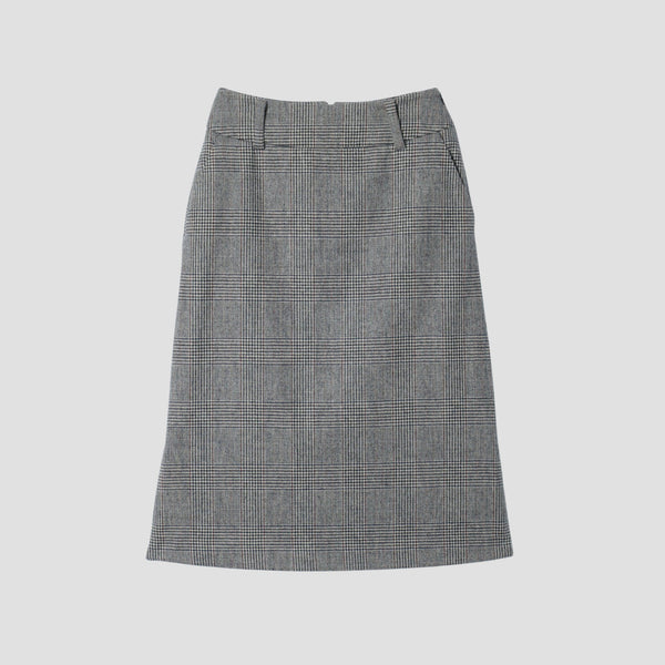 MULTI CHECK WOOL SKIRT