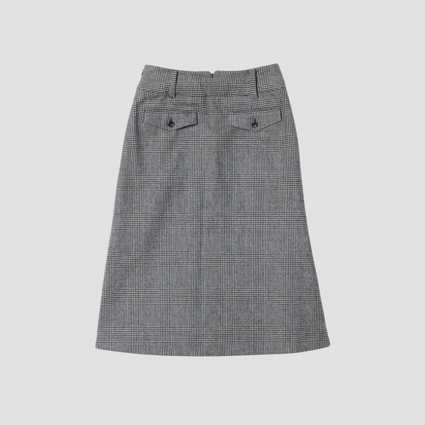MULTI CHECK WOOL SKIRT