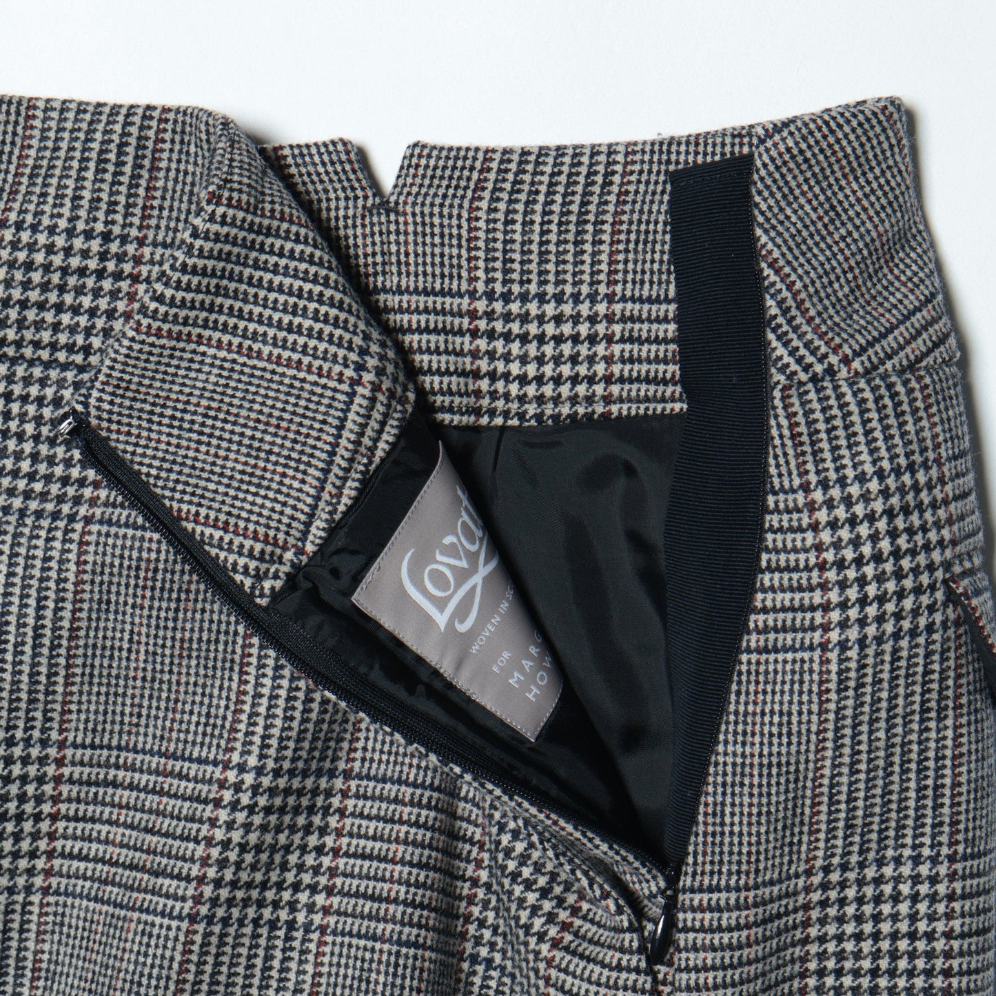 MULTI CHECK WOOL SKIRT