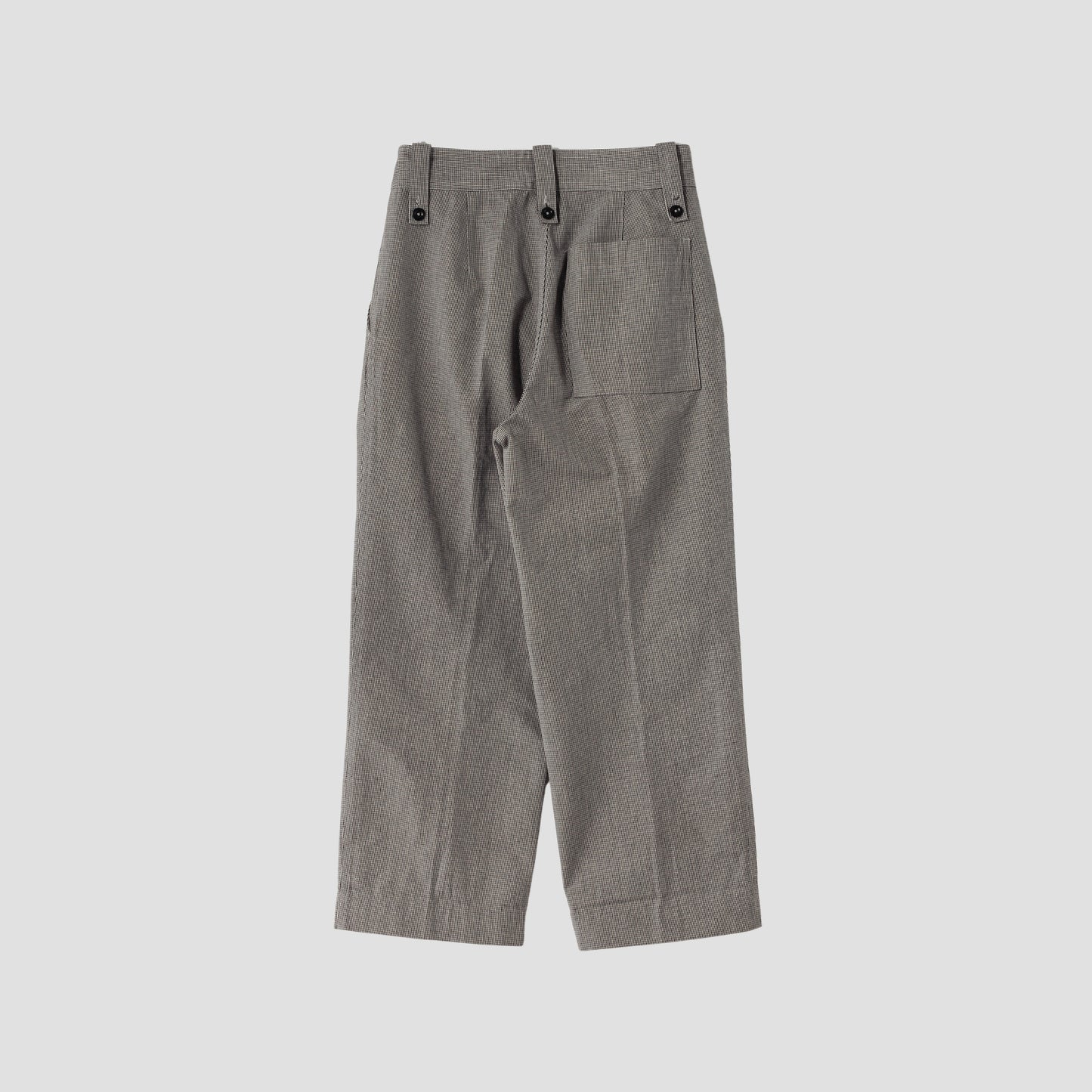 CHEF CHECK COTTON LINEN TROUSERS