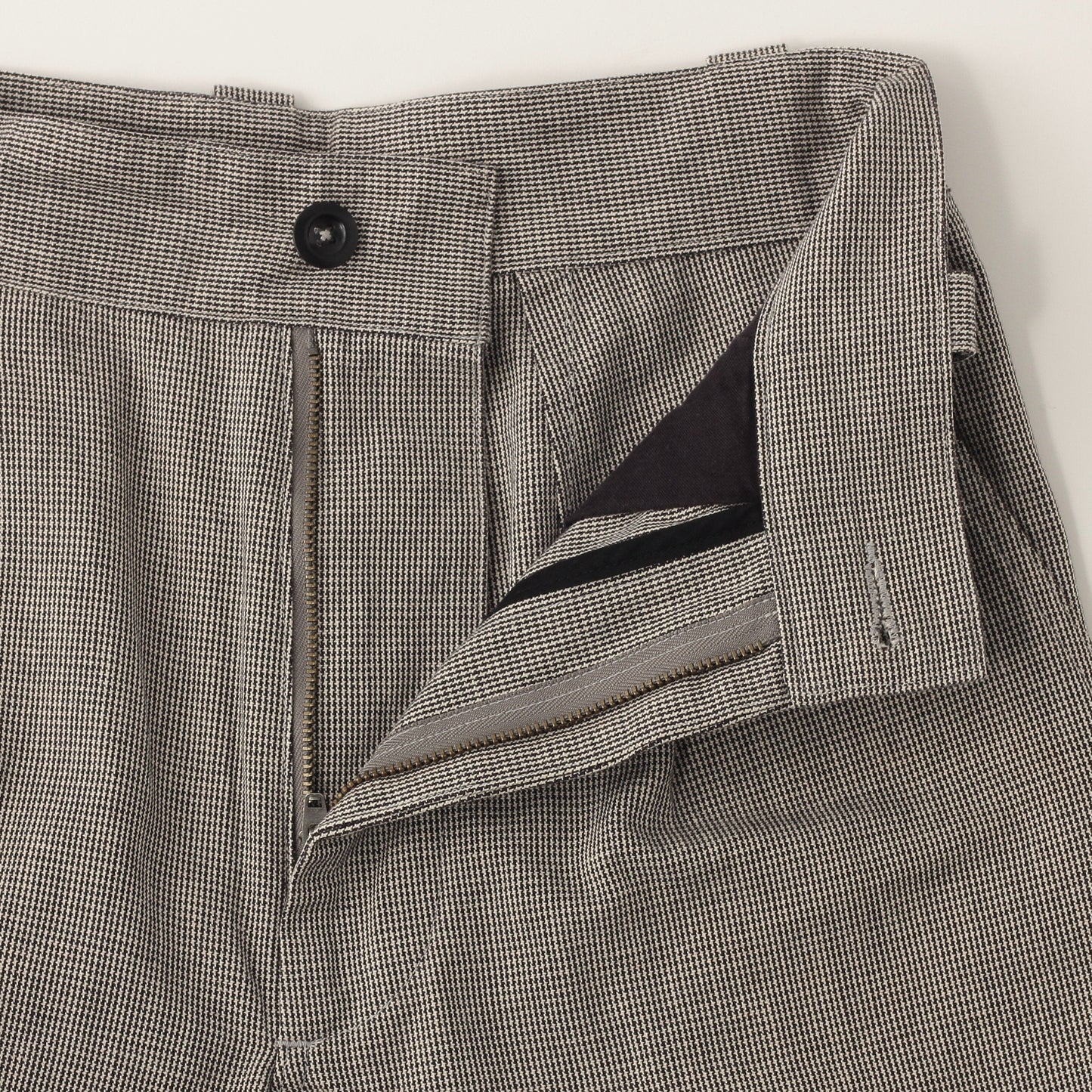 CHEF CHECK COTTON LINEN TROUSERS