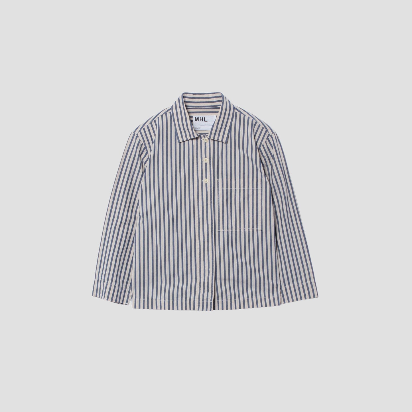 COTTON LINEN PJ STRIPE SHIRT