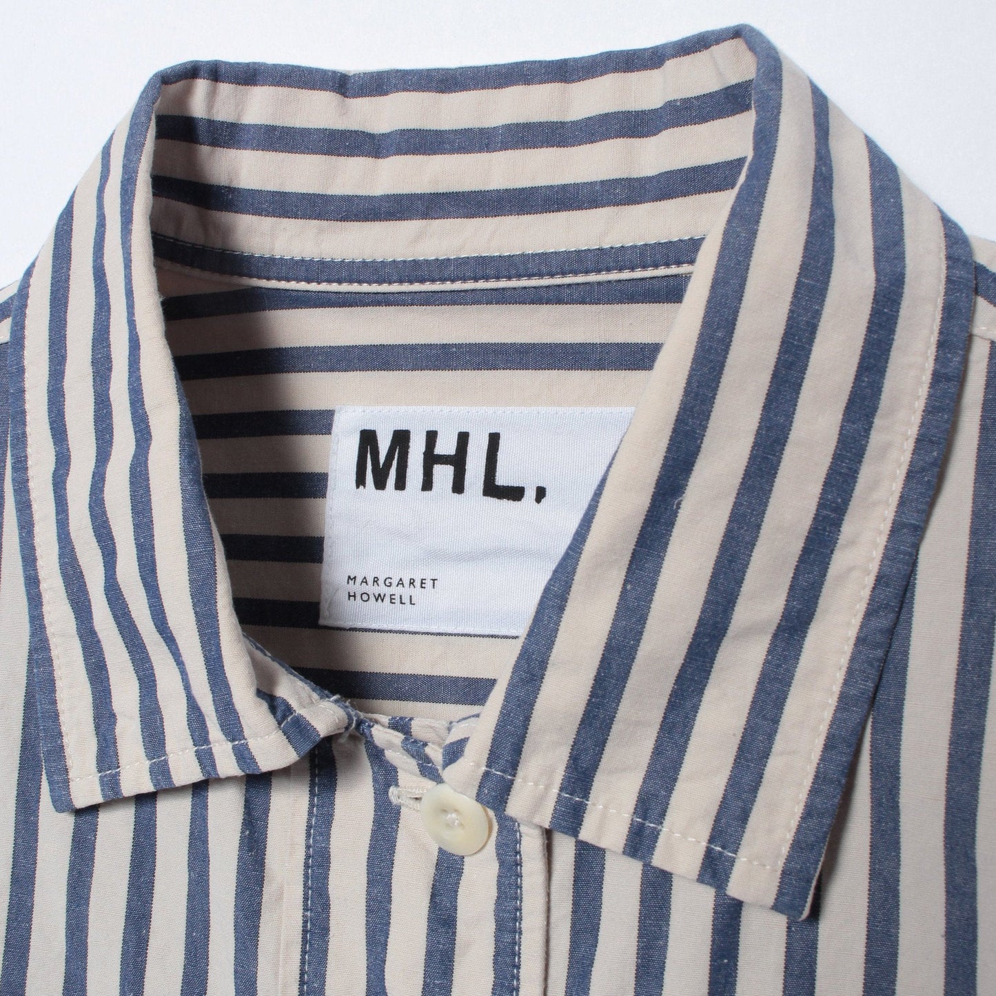 COTTON LINEN PJ STRIPE SHIRT