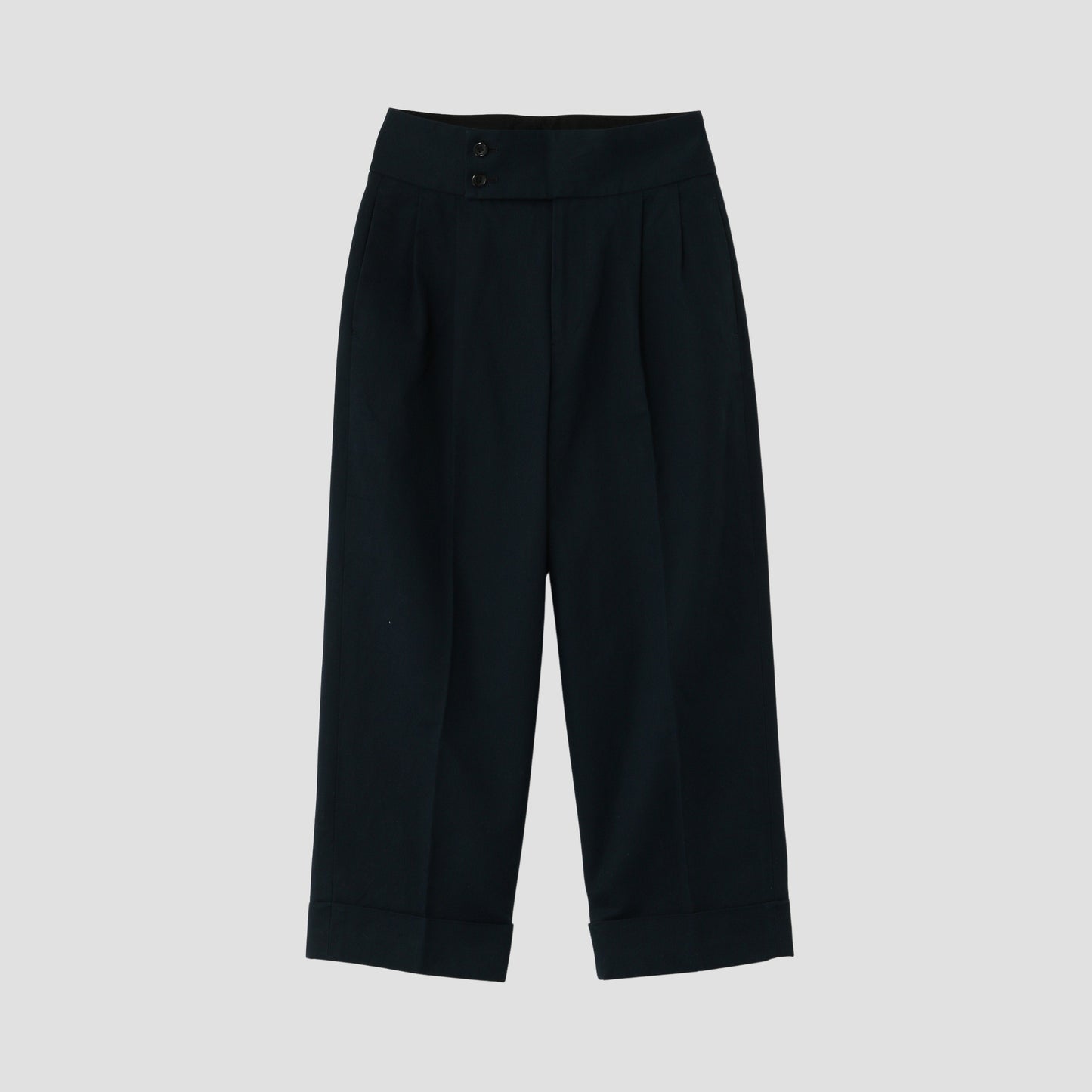 BRUSHED COTTON LINEN TROUSERS