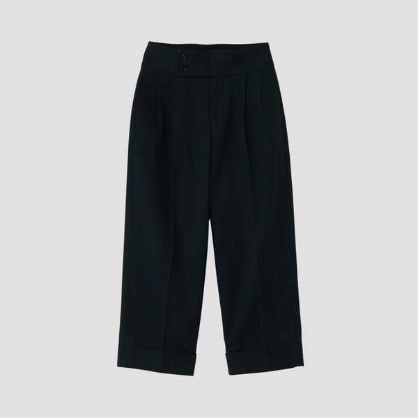 BRUSHED COTTON LINEN TROUSERS