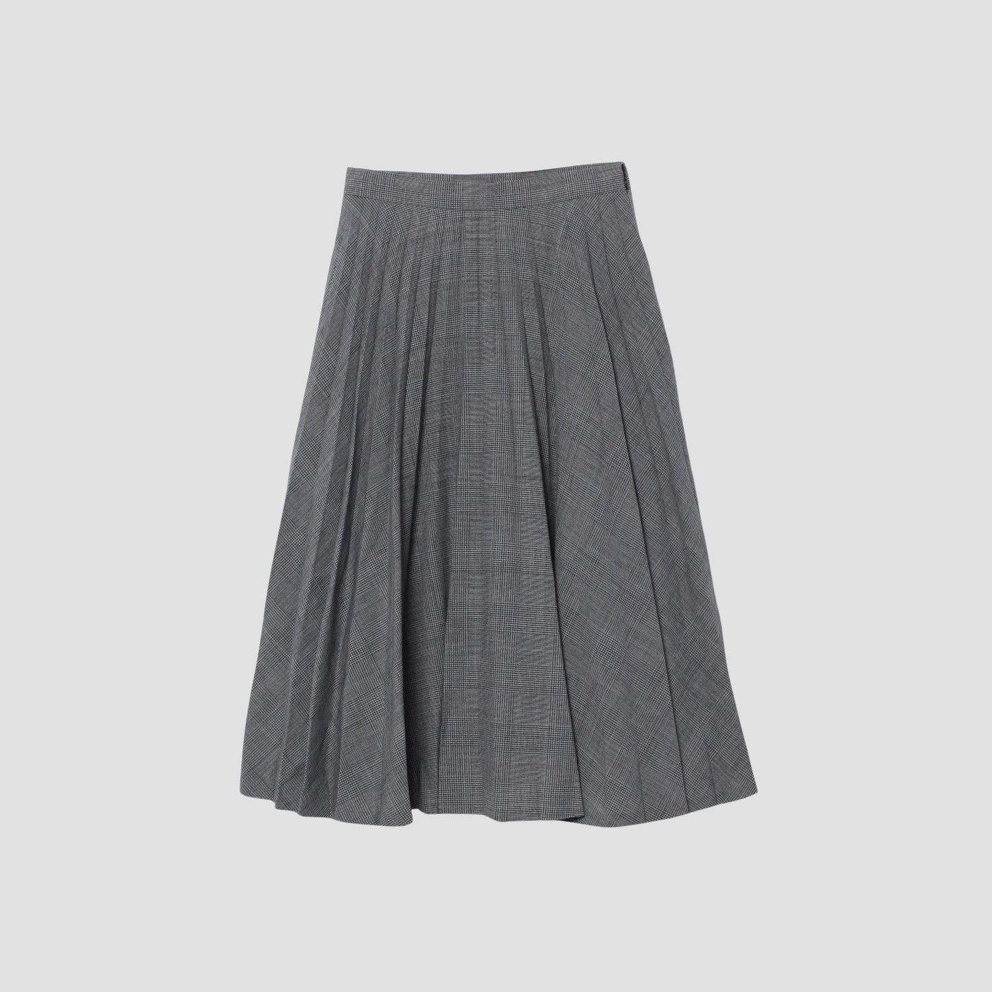 POW CHECK WOOL SKIRT