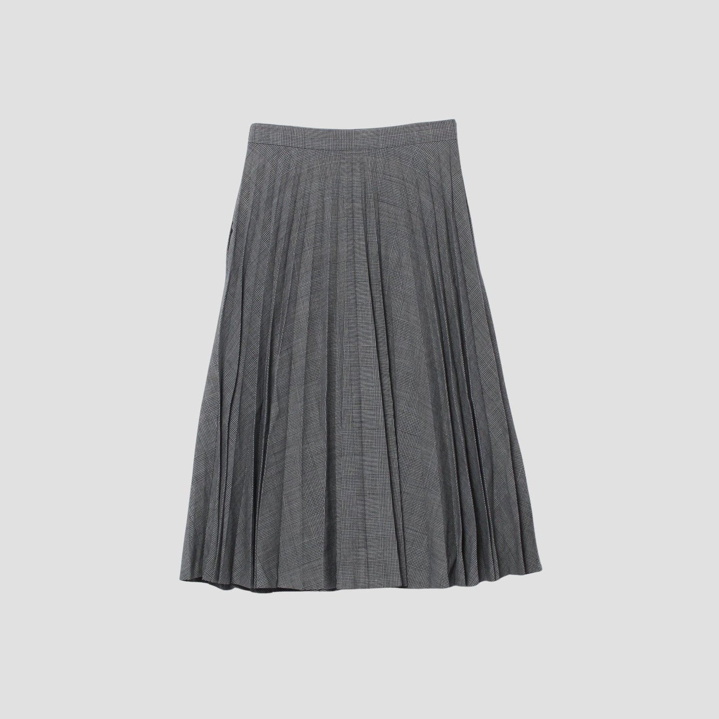 POW CHECK WOOL SKIRT