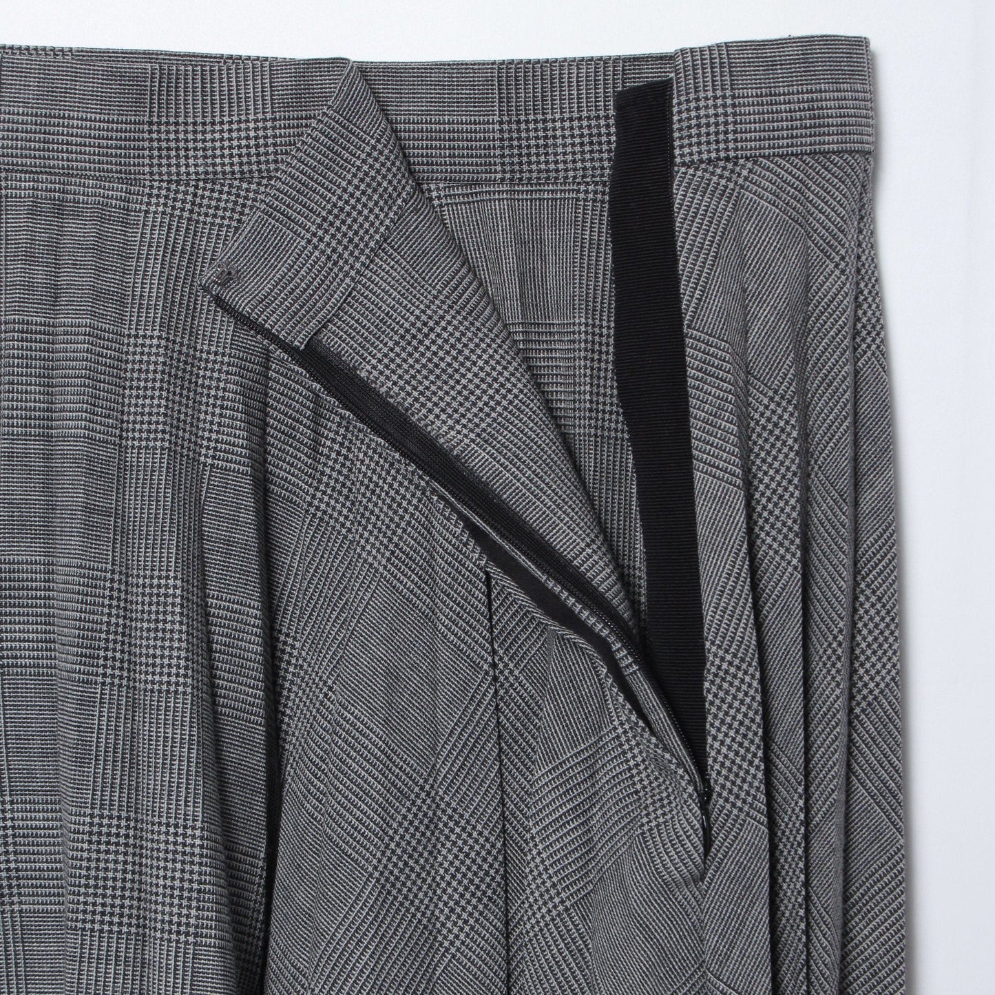 POW CHECK WOOL SKIRT