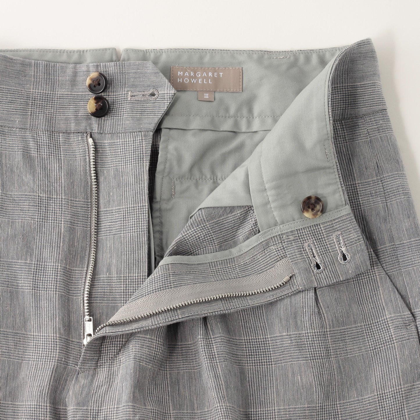 PRINCE OF WALES LINEN TROUSERS