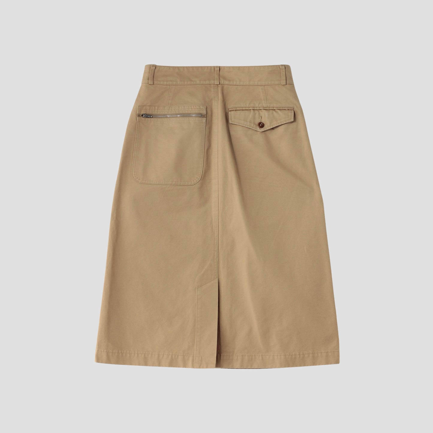 WASHED CHINO COTTON SKIRT