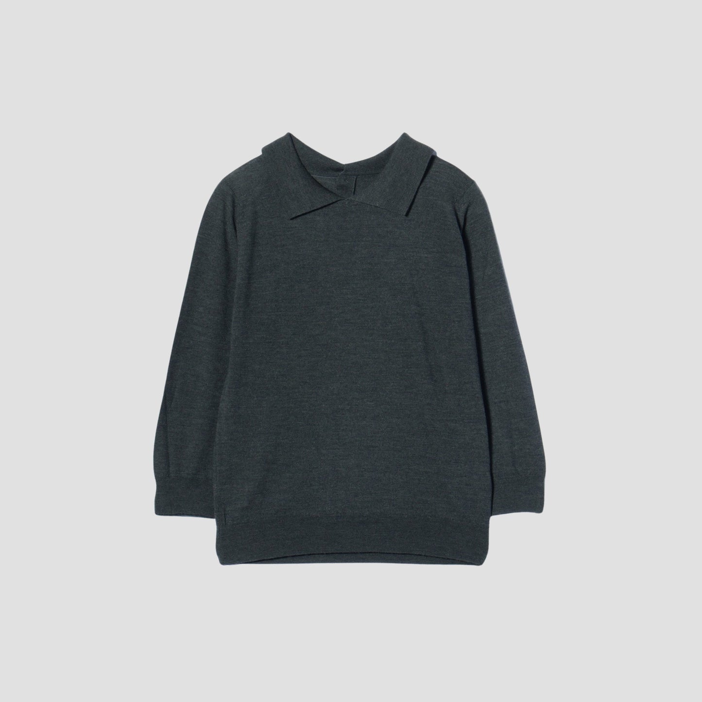 FINE MERINO POLO COLLAR JUMPER KNIT