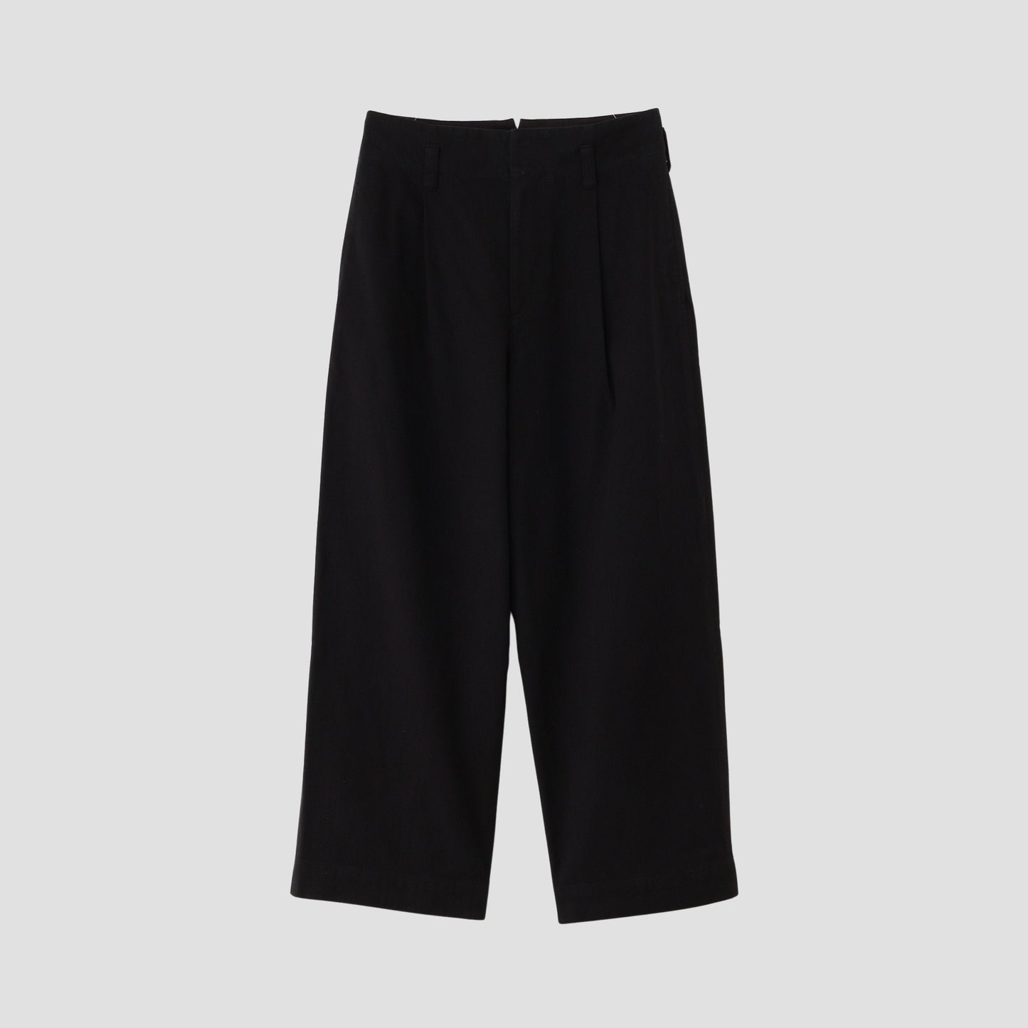 WASHED COTTON TWILL TROUSERS