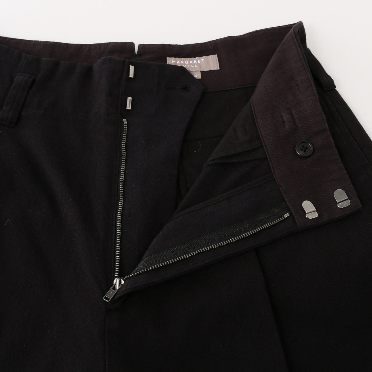 WASHED COTTON TWILL TROUSERS