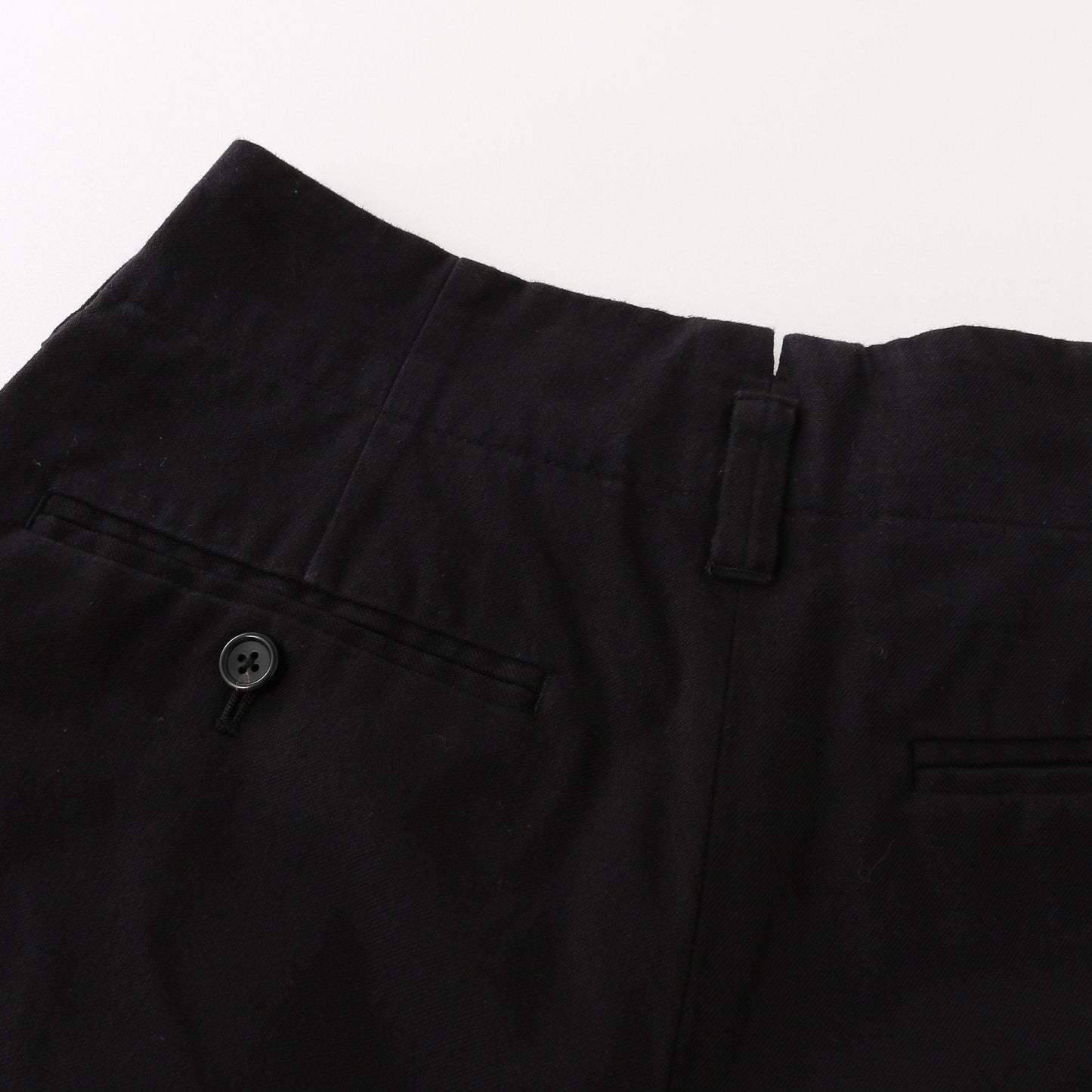 WASHED COTTON TWILL TROUSERS