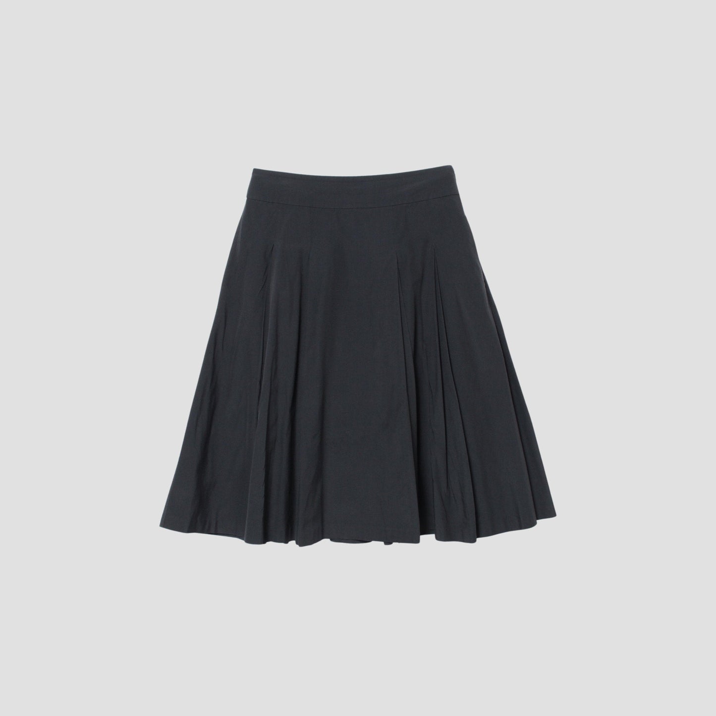 SILK COTTON POPLIN SKIRT