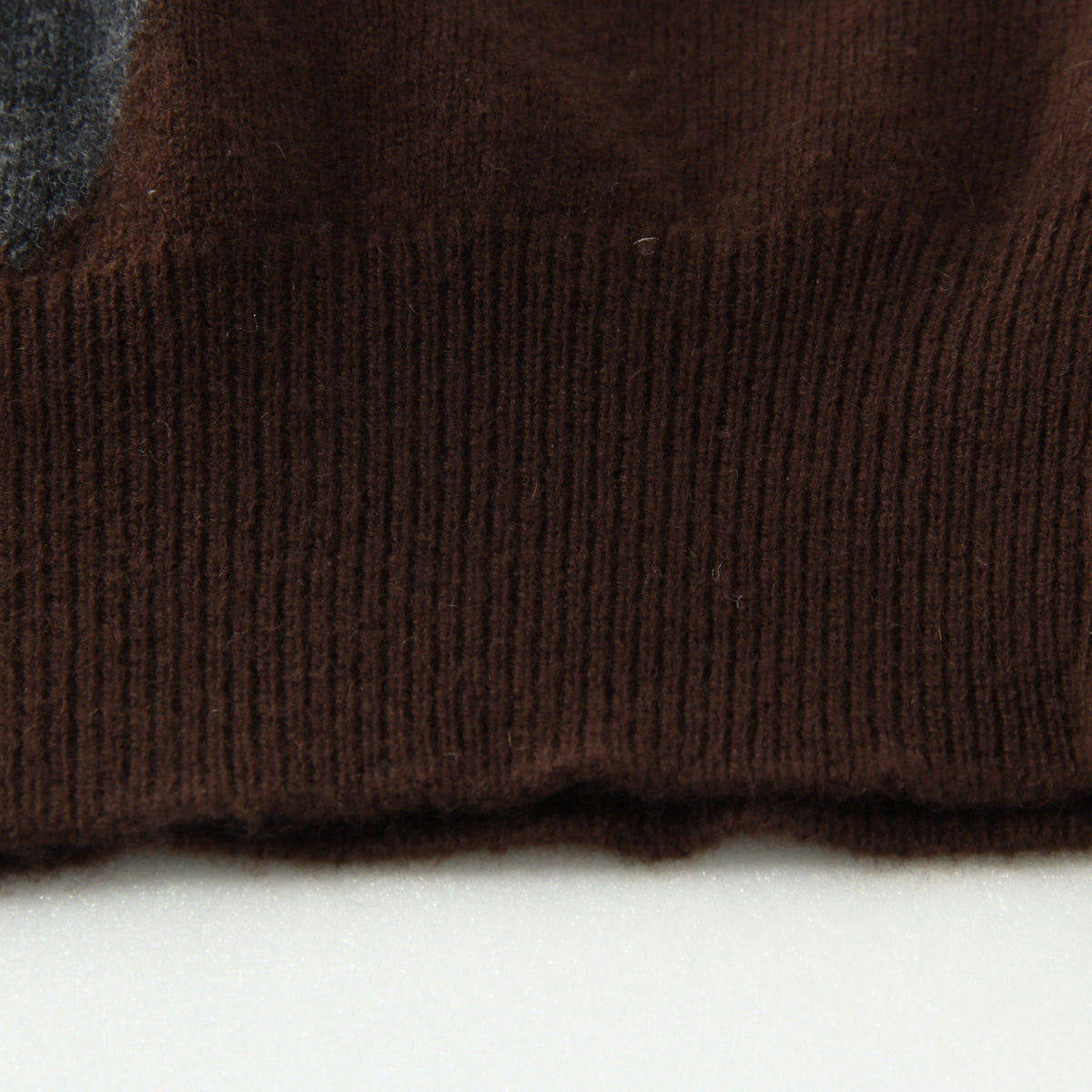 WOOL CASHMERE ARGYLE KNIT