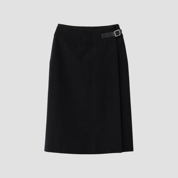 BRUSHED COTTON WOOL SKIRT
