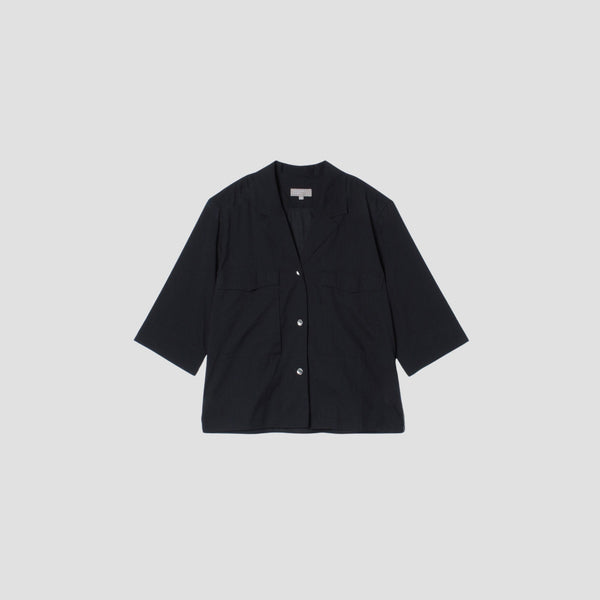 PIECE DYED WASHED COTTON SHIRT