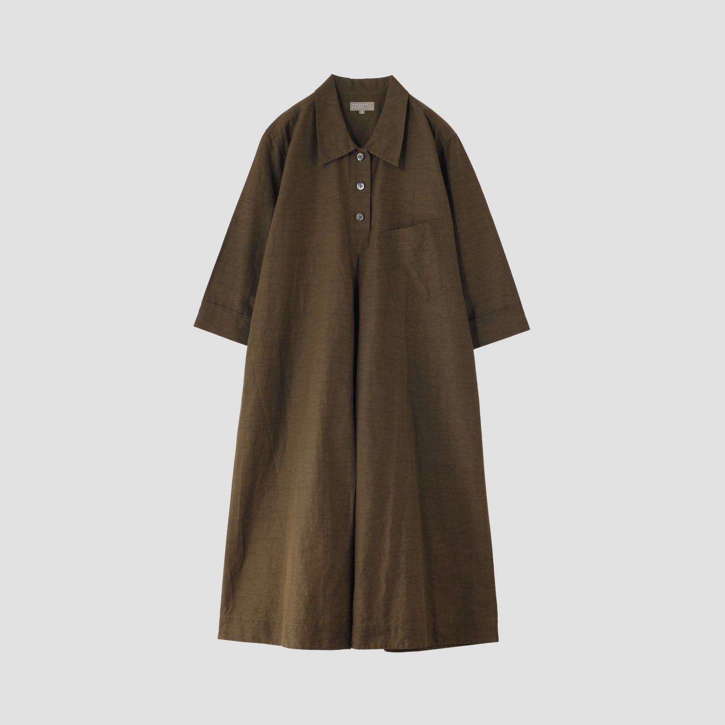 FINE PLAINWEAVE COTTON LINEN DRESS