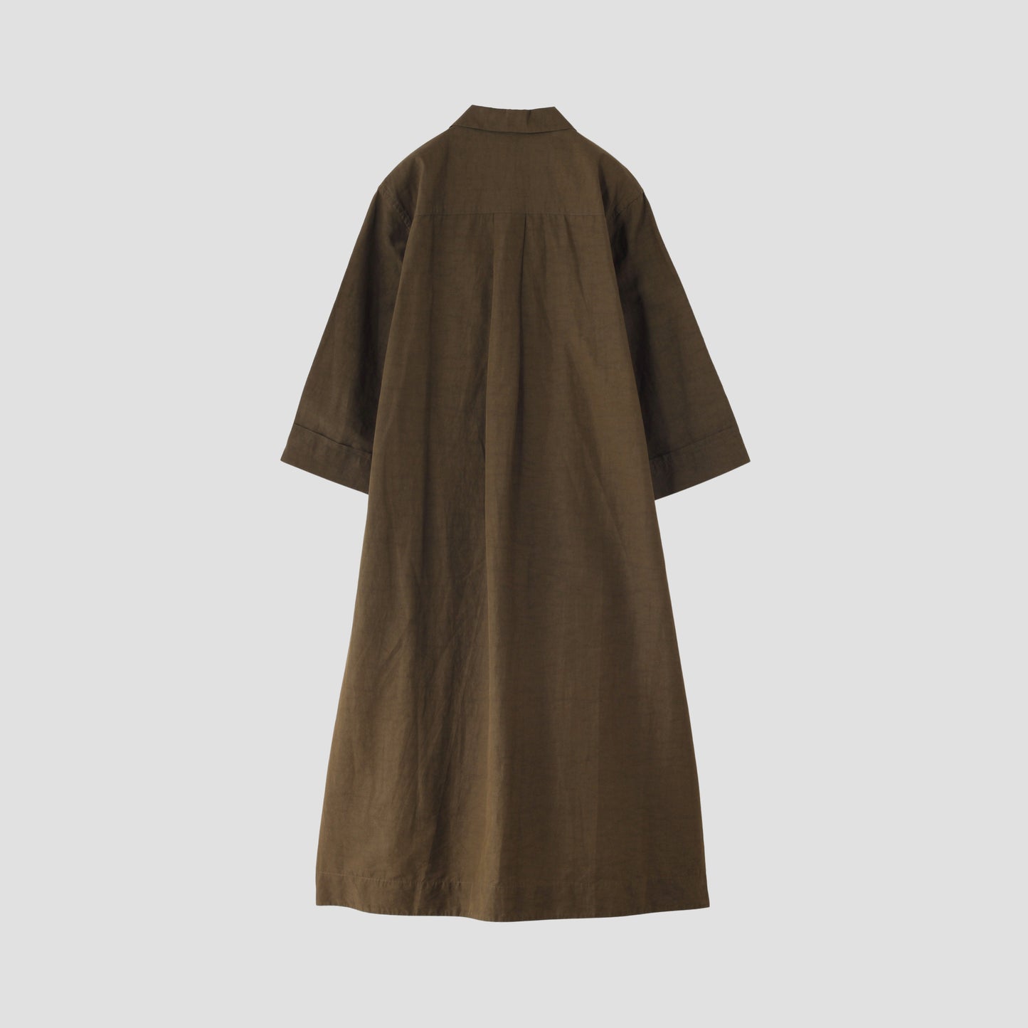 FINE PLAINWEAVE COTTON LINEN DRESS