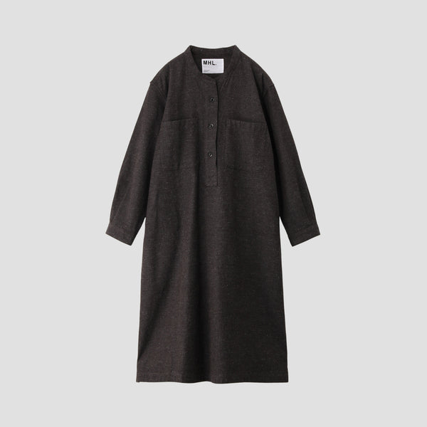 WOOL COTTON TWILL DRESS