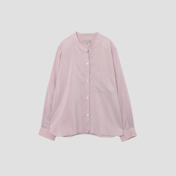 SILK COTTON NARROW STRIPE SHIRT