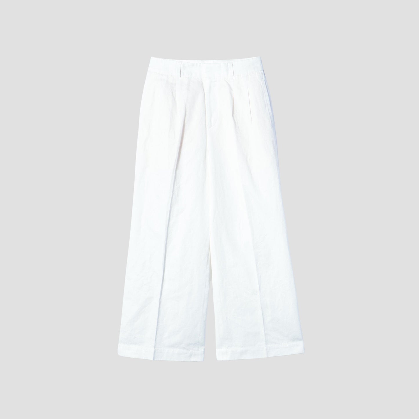 COTTON LINEN TWILL TROUSERS