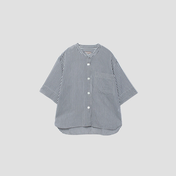 BOLD STRIPE COTTON SILK SHIRT