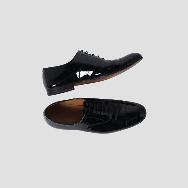 PATENT SLIM LACE UP SHOES