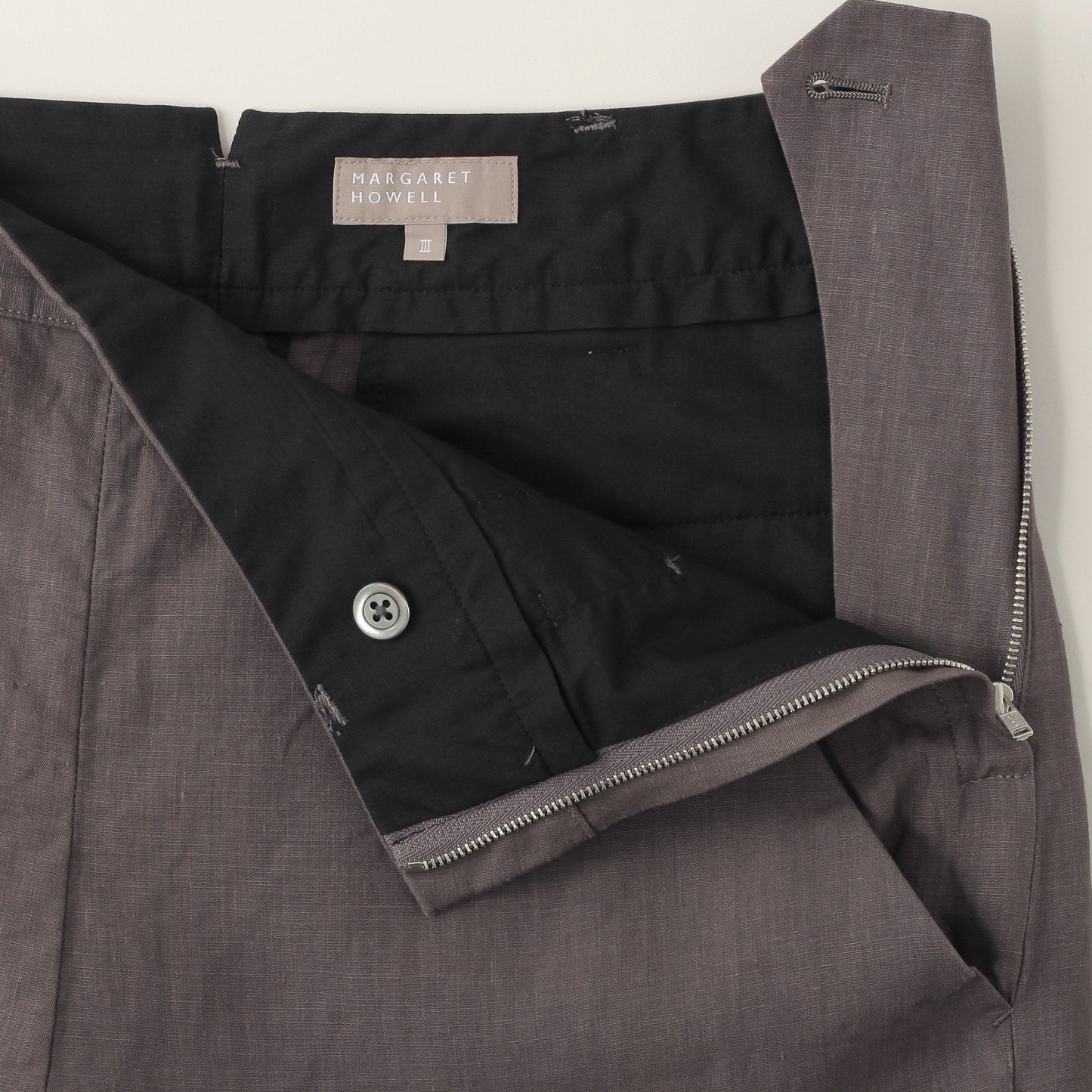 HIGH DENSE LINEN TROUSERS