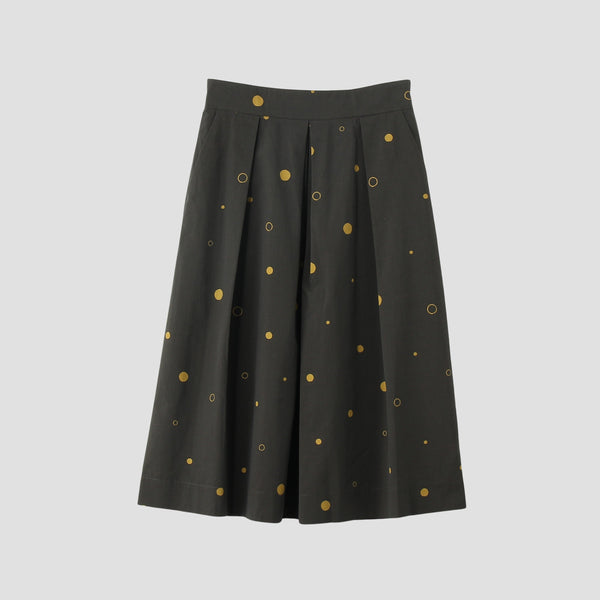 SPOT PRINT COTTON SILK SKIRT