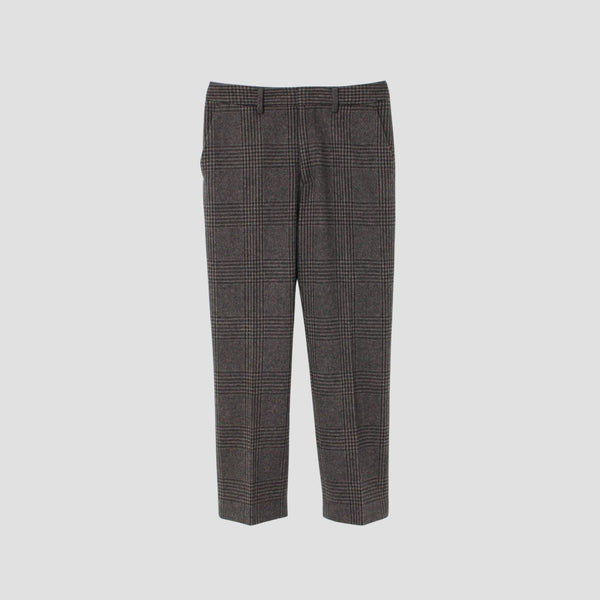 CHECK WOOL TROUSER TROUSERS