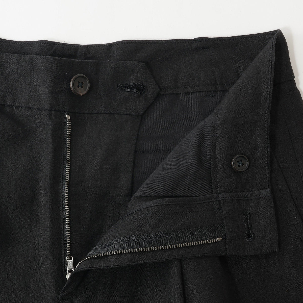 DENSE FINE LINEN POPLIN TROUSERS