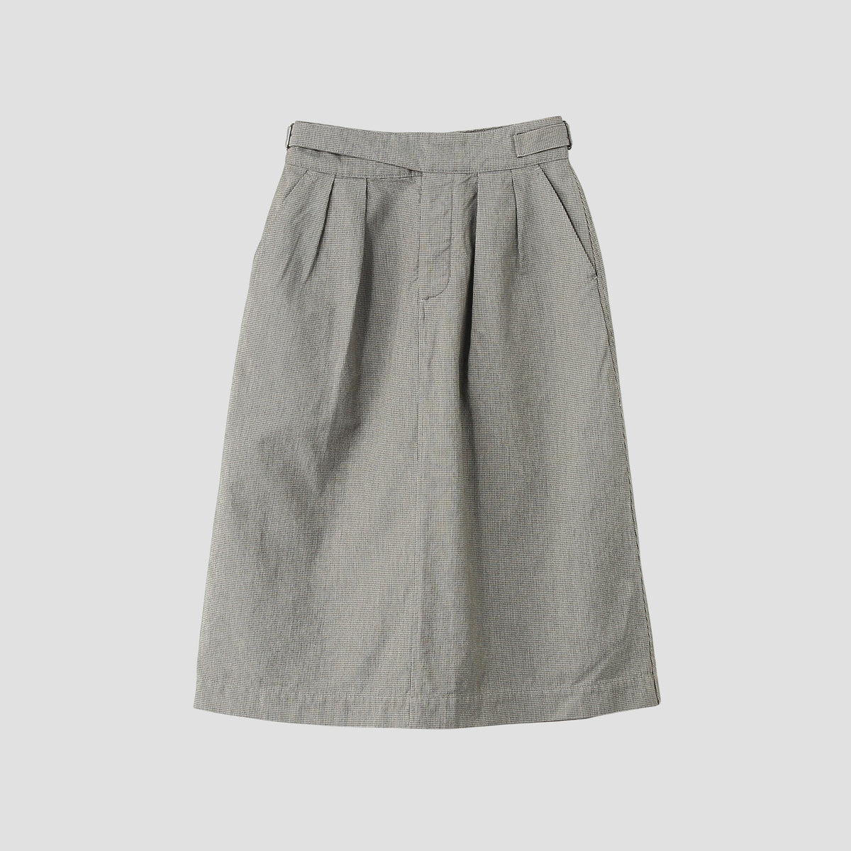CHEF CHECK COTTON WOOL SKIRT