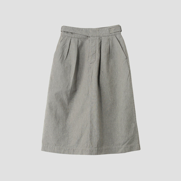 CHEF CHECK COTTON WOOL SKIRT