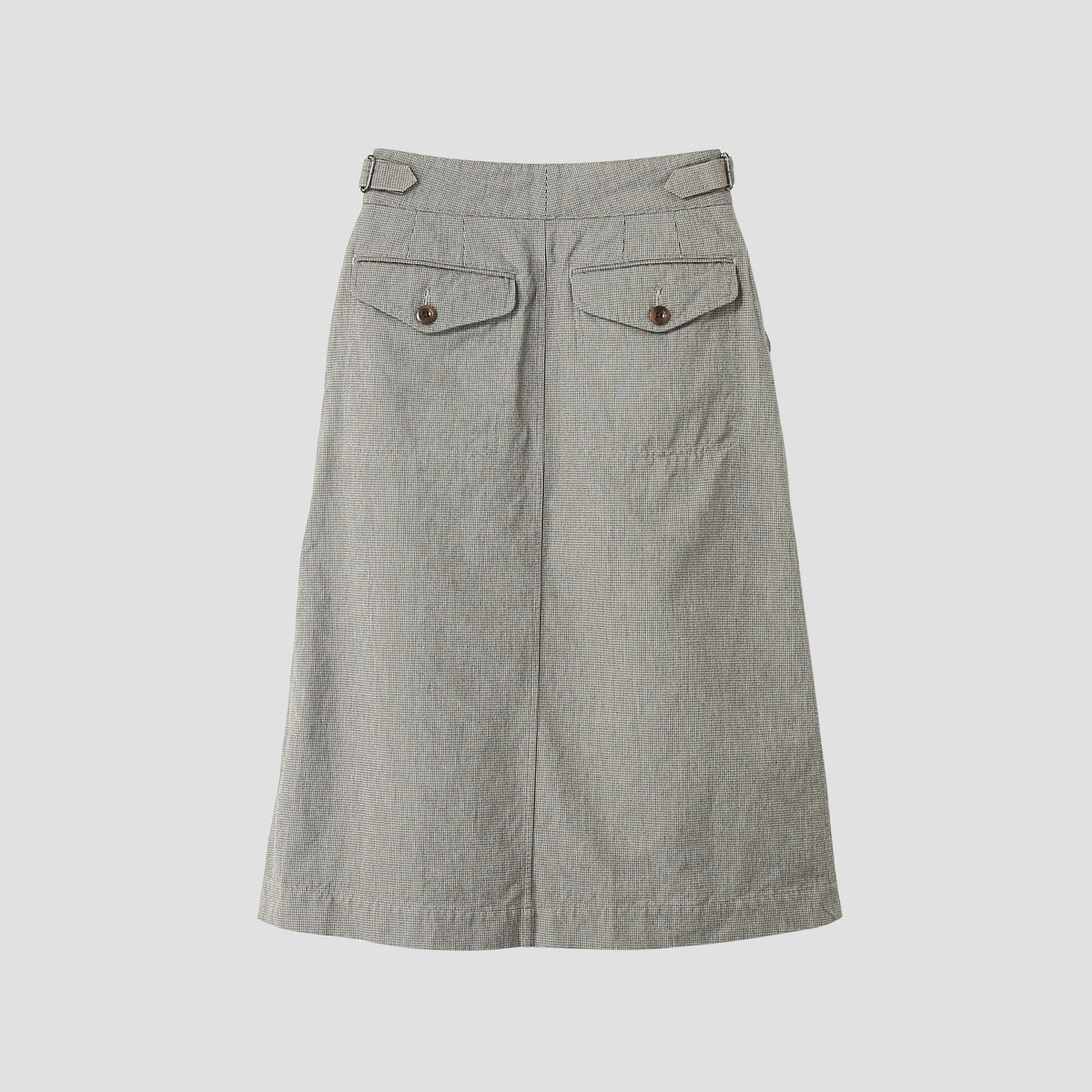 CHEF CHECK COTTON WOOL SKIRT