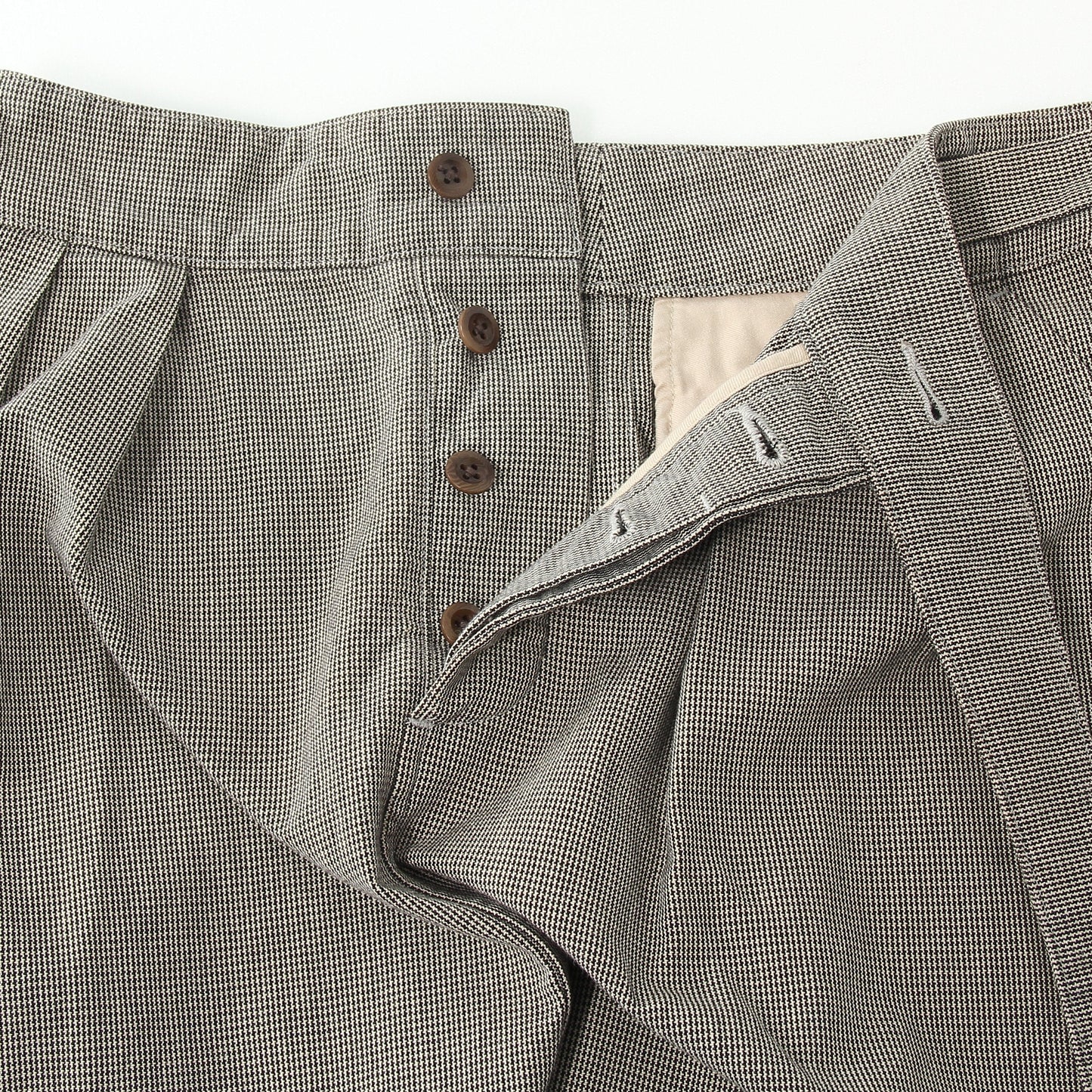 CHEF CHECK COTTON WOOL SKIRT