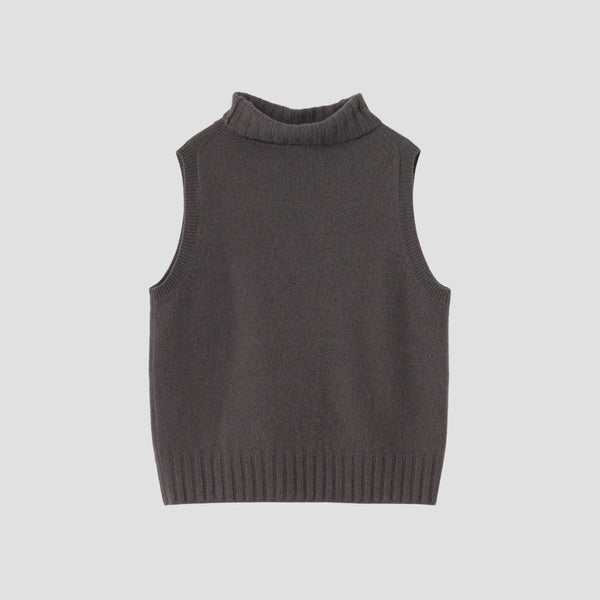 SLEEVELESS TURTLE NECK KNIT